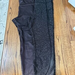 Athleta Black Reflective Tights